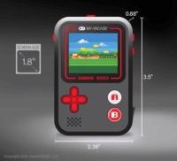 dreamGear My Arcade Gamer Mini Classic Hordozható Retro Játékkonzol - Fekete/Piros