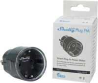 Shelly Plug PM Gen3 Okos WiFi / Bluetooth dugalj fogyasztásméróvel - Fekete