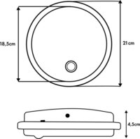 Maclean MCE525 W Kültéri Mozgásérzékelős LED fali lámpa - Fehér