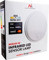 Maclean MCE525 W Kültéri Mozgásérzékelős LED fali lámpa - Fehér