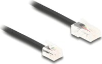 Delock 88037 RJ-45 apa - RJ-11 apa Telefon Kábel 3m - Fekete
