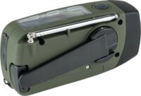 Fosco 464600 Akkus / Napelemes Hordozható Kemping AM/FM rádió - Zöld