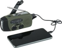 Fosco 464600 Akkus / Napelemes Hordozható Kemping AM/FM rádió - Zöld