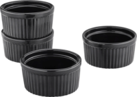 Gefu ZUCA Créme Brülée készítő szett 4 db kreámia sütőforma + 1db Flambírozó - Fekete