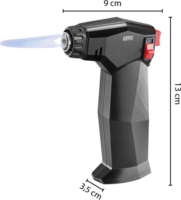 Gefu ZUCA Créme Brülée készítő szett 4 db kreámia sütőforma + 1db Flambírozó - Fekete