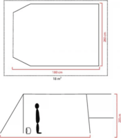 Coleman 2229938 Napellenző Victoria Falls 4 sátorhoz 280 x 180 x 205 cm - Szürke