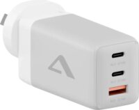 Alogic WCM3X67G USB-A / 2x USB-C Utazó Hálózati Gyorstöltő Adapter 67W + USB-C Kábel 2m - Fehér