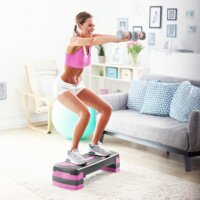Rebel Active 3 szintes Fitness Step pad - Fekete / Rózsaszín