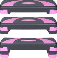 Rebel Active 3 szintes Fitness Step pad - Fekete / Rózsaszín