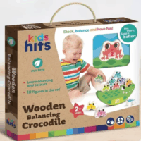 Kids Hits Fa egyensúlyozó krokodil készségfejlesztő bébijáték