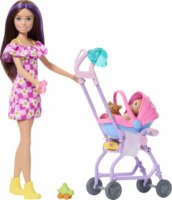 Mattel JJB42 Barbie Bébiszitter babakocsival játékszett