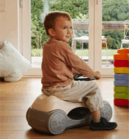 BIG Heppy Car Beltéri Bútorbarát Bébi Járgány - Szürke / Bézs