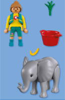 Playmobil 72092 Animals & Friends - Állatkerti Bébi elefánt és gondozója