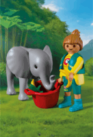 Playmobil 72092 Animals & Friends - Állatkerti Bébi elefánt és gondozója