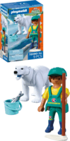 Playmobil 72090 Animals & Friends - Állatkerti Jegesmedve és állatgondozó