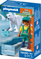 Playmobil 72090 Animals & Friends - Állatkerti Jegesmedve és állatgondozó