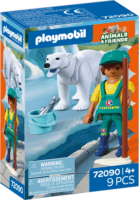 Playmobil 72090 Animals & Friends - Állatkerti Jegesmedve és állatgondozó