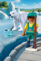 Playmobil 72090 Animals & Friends - Állatkerti Jegesmedve és állatgondozó