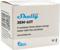 Shelly 3EM-63T Gen3 Háromfázisú okos energiamérő eszköz elosztószekrénybe
