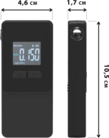 AlcoAlert Smart Alkoholszonda - Fekete