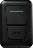 Hager XVR111S witty one Elektromos autó fali töltő - Fekete (11kW - 16A / 4,5m Type-2)