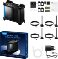 CUDY IR04_EU Ipari 4G LTE Wi‑Fi4 Router - Fekete