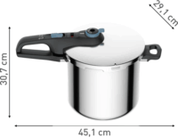 Tefal P2594401 Rozsdamentes Acél Kukta Fazék Ø 22cm 8L - Ezüst