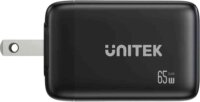 Unitek P1130ABK01-EU USB-A / 2x USB-C GaN Hálózati Utazó Gyorstöltő Adapter 65W - Fekete