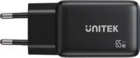 Unitek P1130ABK01-EU USB-A / 2x USB-C GaN Hálózati Utazó Gyorstöltő Adapter 65W - Fekete