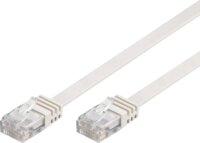 Goobay 93358 U/UTP Cat5e RJ45 Lapos Patch Kábel 1m - Fehér