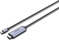Unitek V1423BGY01 USB-C apa - HDMI apa HDR10+ Átalakító Adapter 1.8m - Fekete/Ezüst