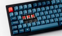 Keychron V6 Max Red Switch Mechanikus Wireless USB-C Gaming Billentyűzet DE - Fekete/Kék
