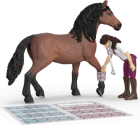 Schleich 42787 Horse Club Gyógyító paták Lovasklinika Játékszett