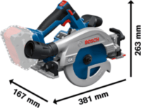 Bosch GKS 18V-57-2 GX Professional solo Akkumulátoros körfűrész Ø165mm (akku és töltő nélkül)