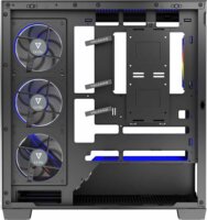 MODECOM VOLCANO STELLAR ARGB MIDI 5F Midi torony Számítógépház + 4db 120mm ventilátor - Fekete