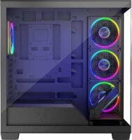MODECOM VOLCANO STELLAR ARGB MIDI 5F Midi torony Számítógépház + 4db 120mm ventilátor - Fekete