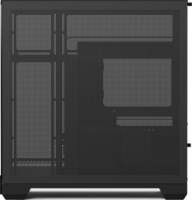 APNX V2-F-BK-v1 Midi Torony Számítógépház + 4db 140mm ventilátor - Fekete