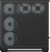 APNX V2-F-BK-v1 Midi Torony Számítógépház + 4db 140mm ventilátor - Fekete