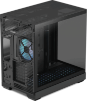 APNX V2-F-BK-v1 Midi Torony Számítógépház + 4db 140mm ventilátor - Fekete