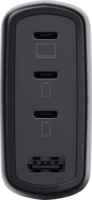 Trust 26067 Maxo USB-A / 3x USB-C GaN Hálozati Gyorstöltő Adapter 65W + USB-C Kábel 2m - Fekete