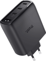 Trust 26067 Maxo USB-A / 3x USB-C GaN Hálozati Gyorstöltő Adapter 65W + USB-C Kábel 2m - Fekete