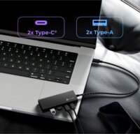 ICY BOX IB-HUB1436-CPD USB 3.2 Gen 2 4-port HUB (2x USB-A 3.2 Gen 2 + 2x USB-C 3.2 Gen 2)