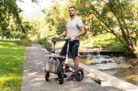 Timago RANGER Alumínium négykerekű rollátor Max 136kg - Ezüst