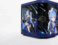 HYTE Y70 Hoshimachi Suisei Midi Torony Számítógépház + 4db 120mm ventilátor - Kék, Mintás