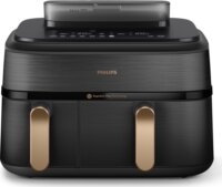 Philips 5000 series NA552/00 Dupla kosaras AirFryer Forrólevegős sütő 9L 2750 Watt - Fekete / Arany