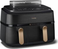 Philips 5000 series NA552/00 Dupla kosaras AirFryer Forrólevegős sütő 9L 2750 Watt - Fekete / Arany