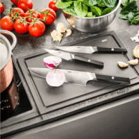 Gefu 89582 Acuro Rozsdamentes acél késkészlet 3 darabos - Fekete