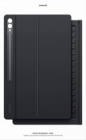 Samsung Galaxy Tab S10 Ultra / S9 Ultra 14.6" Billentyűzetes Tablet Tok - Fekete (Német)