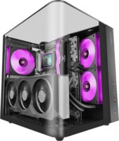 Mars Gaming MC-INFINIOLITE Midi Torony Számítógépház + 4db 120mm ventilátor - Fekete
