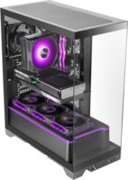 Mars Gaming MCPRISMA Midi Torony Számítógépház + 4db 120mm ventilátor - Fekete